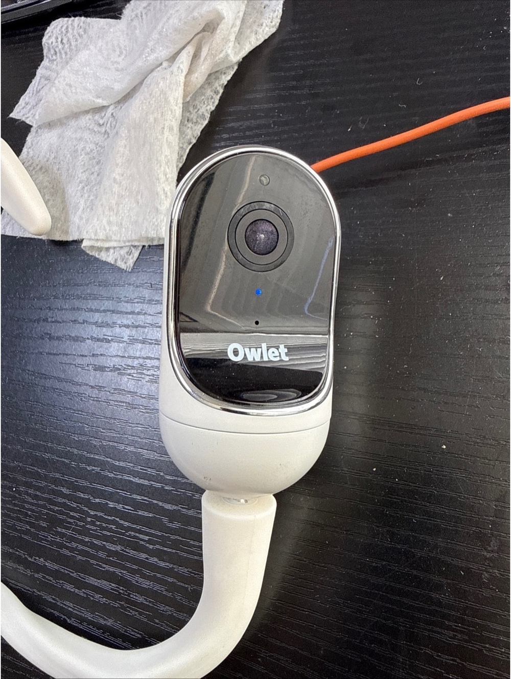 Owlet Smart Cam Baby Monitor Camera White w/ Flexible Mount & Clip